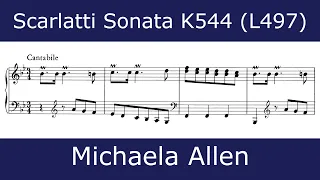 Domenico Scarlatti - Sonata in B flat major K544 (Michaela Allen)