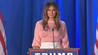 Melania Trump Makes First Speech Since Her Controversial RNC Remarks