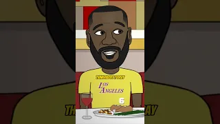 LeBron Tries to get Draymond Green To LA 😂 #funnycartoon #nba #lebronjames