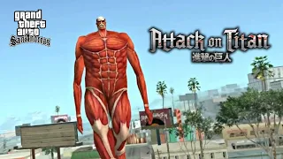 10MB! COLOSSAL TITAN MOD GTA SA ANDROID