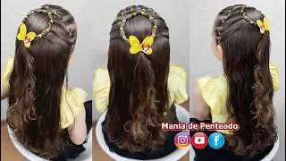 Hairstyle Tutorial / Easy  Hairstyle with Elastics for Girls