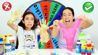 DESAFIO DA ROLETA MISTERIOSA DE SLIME SEM ATIVADOR ★ The Mystery Wheel Challenge com a Mamãe