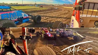 Kokomo SmackDown Final Night USAC Sprint Cars TmezTv (catches 2 big flips!!)