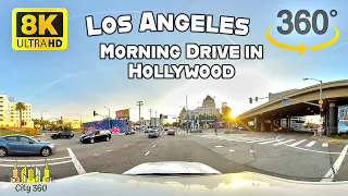 Los Angeles - Morning Drive Through Hollywood - VR 360 8K Video