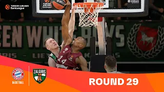 FC Bayern Munich-Zalgiris Kaunas | Round 29 Highlights | 2023-24 Turkish Airlines EuroLeague