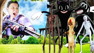 NẾU SLENDERMAN CÙNG 500 ANH EM TIÊU DIỆT TẤT CẢ SCP(SIREN HEAD CARTOON CAT) | Thử Thách SlenderMan