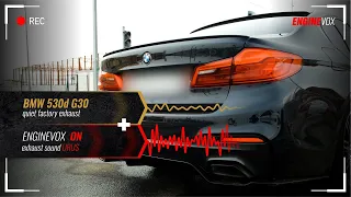 Electronic active sound exhaust system BMW 530d G30 #ENGINEVOX