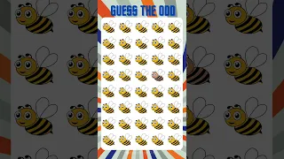 🐝🔍 Discover the Sweet Honey Bee Emoji! - Pollination Quest #shorts  #brainteasers #oddoneout #puzzle