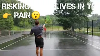 Playing TENNIS in the RAIN 🌧️🎾 KKT 👉 ASMR