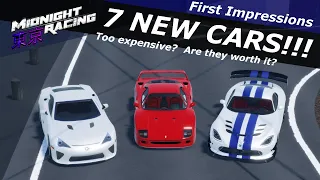 Reviewing all 7 new cars that is added in Midnight Racing : Tokyo