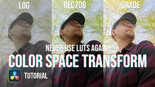 Color Space Transform - Never use LOG conversion LUTS again! - Davinci Resolve 18 Tutorial