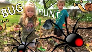BUG HUNT for REAL Bugs! DIVING BEETLES, Snails, SPIDERS, Cockroach, MOTH, WORMS & MORE for KIDS!!