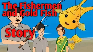 The Fisherman and Gold Fish story in English. Bed time Story. English Stories with subtitle.class 5