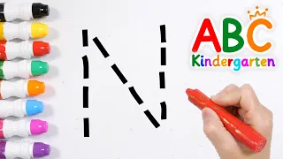 Write and read the alphabet with crayons | A to Z | Learn alphabet M, N