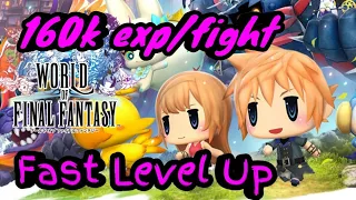 World of final fantasy PS4 | Fast EXP Boost 160k per Fight