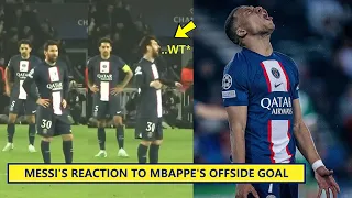 😭Messi’s Reaction to Mbappe’s Goal Being Called Offside vs Bayern Munich!