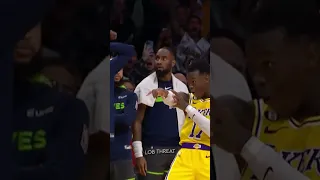 NBA LeBron & Schroder cold Celebration 🥶 #nba #basketball #lebronjames #lakers