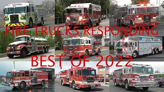 Fire Trucks Responding Compilation #10: Best of 2022 - Over 1 Hour of Fire Trucks!