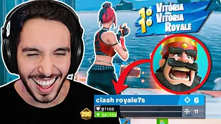 O Clash Royale pegou EARNINGS no Fortnite 💰 (2x WINS)