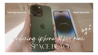 UNBOXING IPHONE 14 PRO MAX  SPACE BLACK  | cute Shopee phone accessories, aesthetic,  asmr