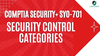 Security Control Categories  - CompTIA Security+ SY0-701 - 1.1