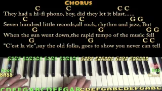 You Never Can Tell (Chuck Berry) Piano Lesson Chord Chart with Chords/Lyrics - C G - Arpeggios