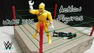 How to make a wwe ring| DIY cardboard wrestling ring for action figures TUTORIAL!