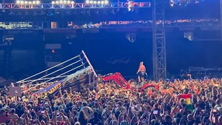 BROCK LESNAR FLIPS THE RING WITH A TRACTOR SUMMERSLAM 2022