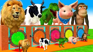 5 Giant Duck, Monkey, Lion, piglet, cow, elephent, T rex, Sheep, Transfiguration funny animal 2023