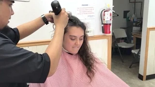 Rachel LV: Girl Buzzes Off All Her Hair In a Barbershop (YT Original)
