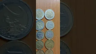 евро монеты для виолити.