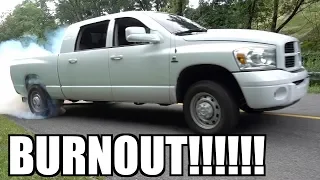 5.9 CUMMINS MEGACAB IS BACK IN ACTION and DOING BURNOUTS!!!