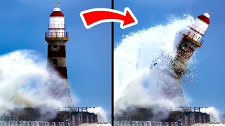 डरावने लाईट हाउसेस और विशाल लहरें | SCARY Lighthouses vs HUGE Waves
