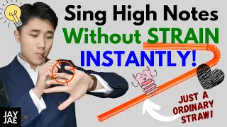 How to Sing High WITHOUT Strain with Straw SOVT vocal exercise (The Proper Way!)