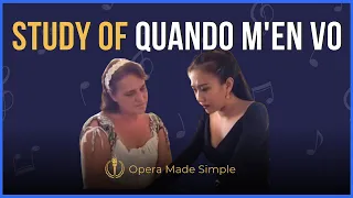 The characteristic of Puccini.Study of Quando m'en vo(Boheme).Singing lesson with Capucine Chiaudani