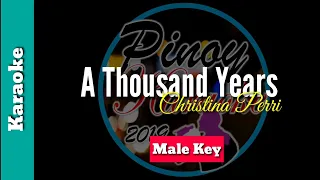 A Thousand Years by Christina Perri ( Karaoke : Male Key )