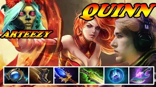 Quinn Lina 1 shot combo magic burst vs Arteezy Muerta carry | 7.34d Immortal Best Ranked Gameplay