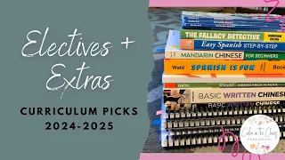 Homeschool Electives and Extras Curriculum Picks for 2024-2025 | Middle School | High School Credits