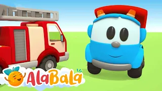 Camionul Leo construiește | Mașina de pompieri + alte episoade pentru copii | Desene AlaBaLa