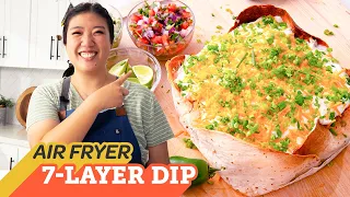 Air Fryer Ultimate 7-Layer Tortilla Dip Bowl (Super Bowl Recipe) | Cooking with Cosori