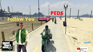 GTA 5 - How To Give Instruction To Ped  | Peds Follow You | Task To Ped Using Menyoo  #gta5 #gta