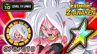 100% EZA INT F2P ANDROID 21 LEVEL 10 LINKS + STICKER EFFECT! Dragon Ball Z Dokkan Battle