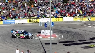 Ken Block extra-donut @ roundabout WRC Spain 2014 (Powerstage Riudecanyes)