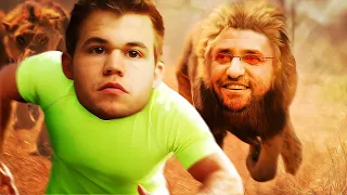 Magnus Carlsen Fights A Lion