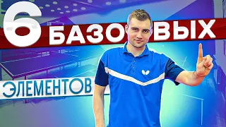 6 Базовых элементов настольного тенниса #техника