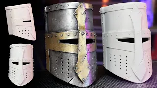 How to Make a Crusader Knight Helmet Out of EVA Foam with Free Templates Great for Cosplay Beginners