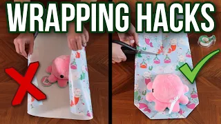 6 GIFT WRAPPING HACKS THAT'LL SAVE THE DAY | running out of supplies and weird shaped gifts