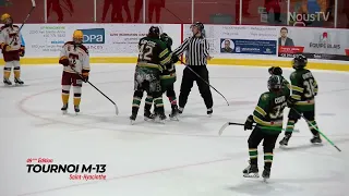 Tournoi de hockey M13 de St-Hyacinthe 2024 -Finale AAA Elite - Les Harfangs contre le Vert et Noir.