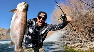 Catch n’ Smoke PERSONAL BEST Trout From THUNDEROUS Spillway!!