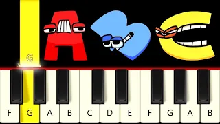 Alphabet Lore Song - Easy Piano tutorial - Beginner